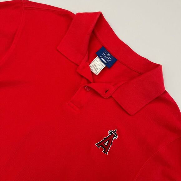 Reebok Los Angeles Angels MLB Baseball Size S Polo Shirt, Anaheim‎ Genuine 283 - Picture 1 of 10
